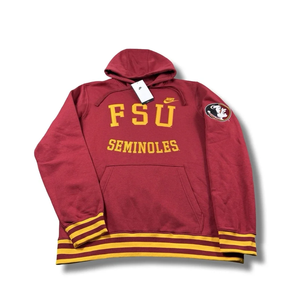 NWT Nike Vault Florida State Seminoles FSU Logo Legacy Retro Hoodie Mens Large
